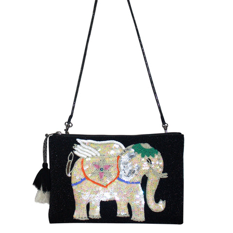 Get it Girl Hand-beaded elephant clutch